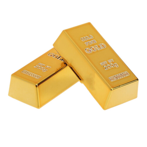 Gold Brick Resin Refrigerator Magnet 1 Piece
