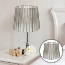 Abat-jour gris tambour respirant pour chambre à coucher (1 pièce)