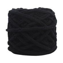 Fio Chunky Ice Bar para Crochê de Manta Preto 3,35m