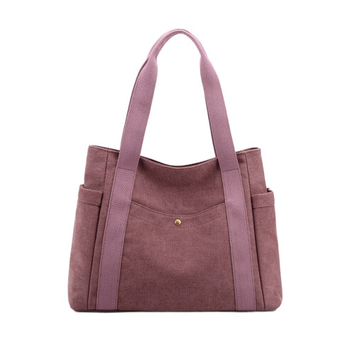Bolsa Tote Feminina Grande em Lona Resistente 21,65x15,35x5,51 polegadas
