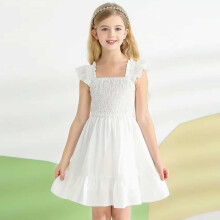 Women's Sleeveless Square-Neck Ruffled Backless Short Dress