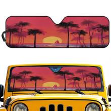 Składana osłona przeciwsłoneczna do Jeepa Wranglera 16,14" x 52,95" Sunset Palm