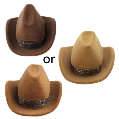 Creative Cowboy Hat Shape Ring Box Jewelry Display Storage