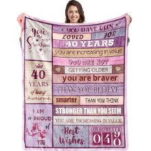 Couverture d'anniversaire pour filles 50 x 60 pouces