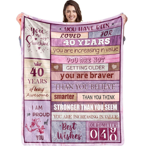 Couverture d'anniversaire pour filles 50 x 60 pouces