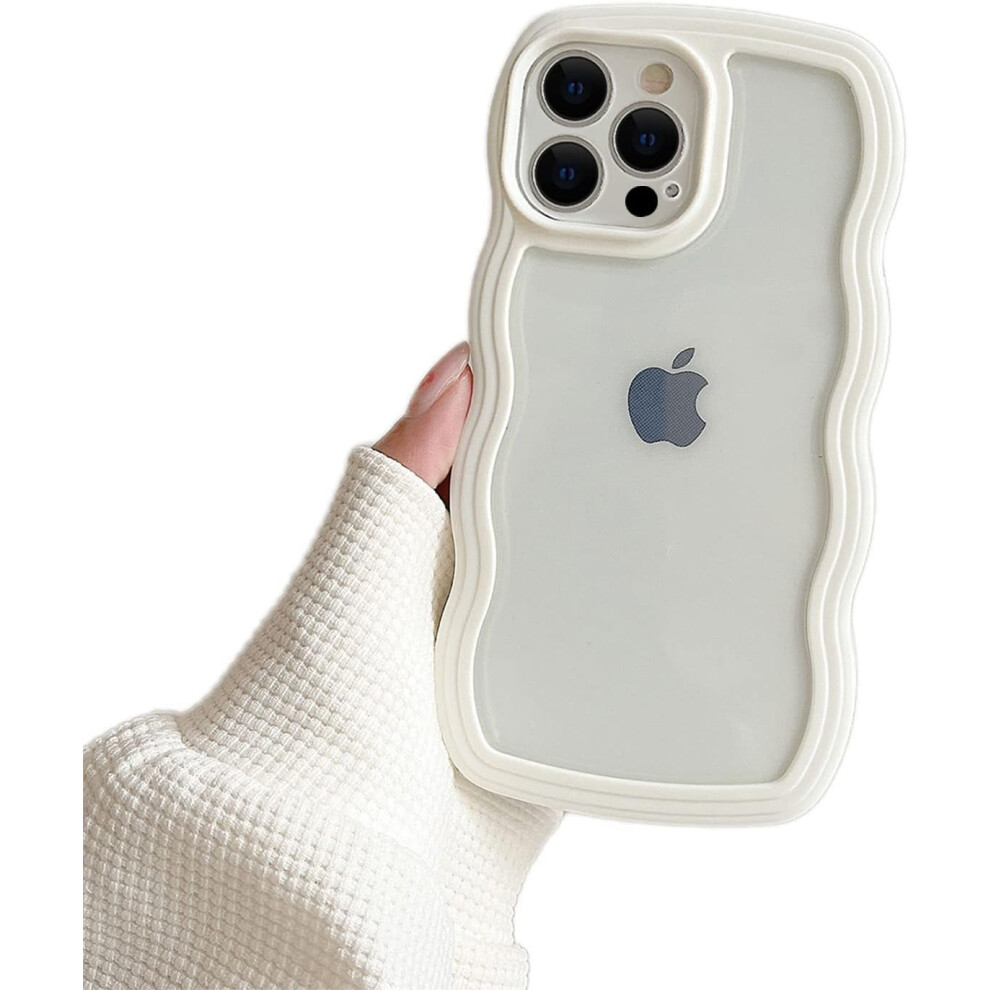 Iphone 14 Pro Max Bumper Case Soft Tpu Curly Wave White 9422877580989