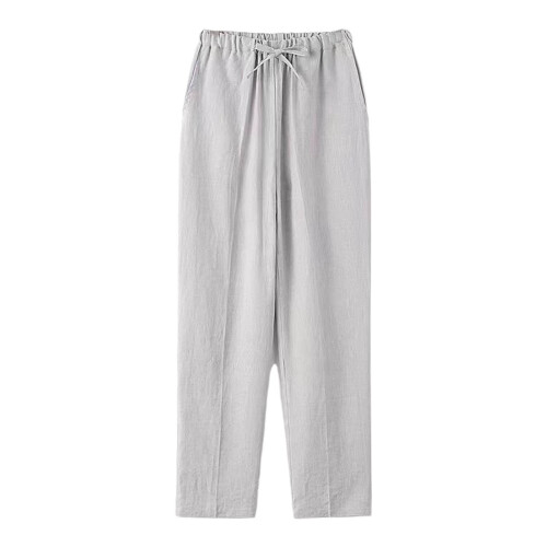 Men's Straight-Leg Casual Pants Solid Color Loose Fit