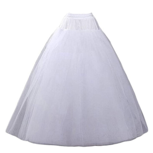 Women's A-Line Floor-Length Wedding Petticoat White