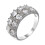 Diamond Ring Geometric Double Row Zircon Size 6-10 1