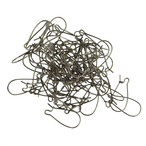 Brass Kidney Earring Hooks for Jewelry Making 50 pcs