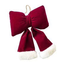 Christmas Red Wreath Bow Velvet Large Hand-Tied 1 Piece