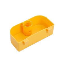 Plastic Wall Mount Hose Holder with Hook Yellow