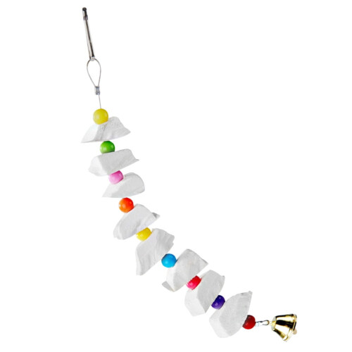 Bone Chewing Toy with Bells for Parrots 1 piece
