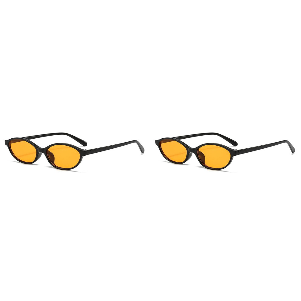 Oval Sunglasses UV Protection 2PCS Retro Unisex