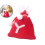 Christmas Knit Drawstring Gift Bag Red White Santa Sack 1