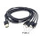 Καλώδιο διαχωριστή USB C από πλεγμένο νάιλον με 4 αρσενικούς συνδέσμο 4