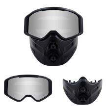 Motorrad-Vollrahmen-Windschutzscheibe und Wüstenmaske (Set)