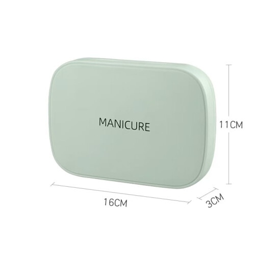 Manicure- og pedicuresæt i rustfrit stål, 18 dele, lilla 2