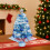 Mini Christmas Tree Blue Tabletop Artificial 12-inch 7