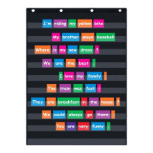 Clear Pocket Chart for Classroom or Home Use 10 Pockets