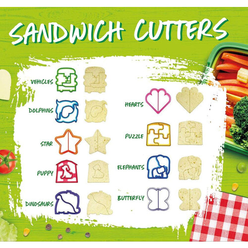 Sandwichbrødskærersæt til børns bento-madkasser 2