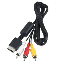AV Cable for PS2 Console with 3 RCA Connectors