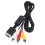 AV Cable for PS2 Console with 3 RCA Connectors 1