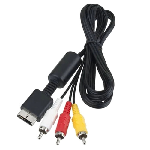 AV Cable for PS2 Console with 3 RCA Connectors