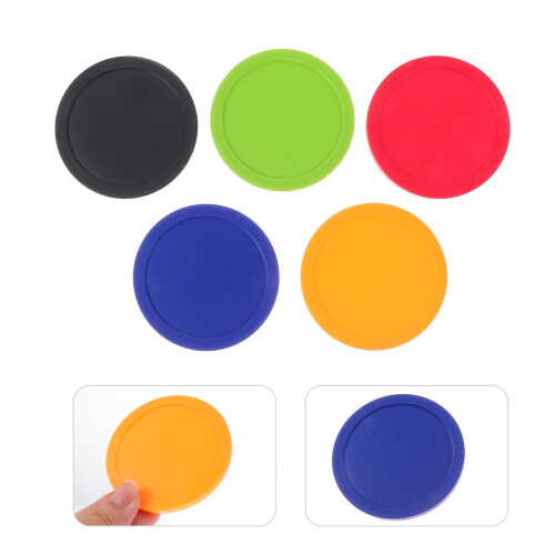 Hockey Replacement Pucks Assorted Colors 5 Pieces