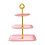 3-lags dessertstativ lyserødt småkage-cupcake-display 35x25 cm 1