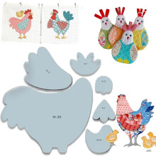 Chicken Quilting Template Set Acrylic Ruler Stencil