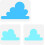Cloud Paint Stencil Set Reusable Wall Stencil 3 pcs 1