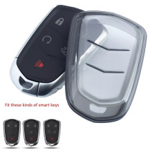 Clear Smart Car Key Fob Cover for Cadillac XT4 XT5 XT6