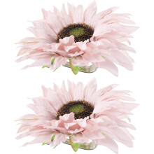 Flower Curtain Tiebacks Multi-Color Fabric and Metal 2
