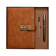 Vintage A5 PU Notebook 112 Pages with 3-Digit Lock