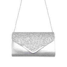 Women's Evening Clutch Bag Silver 1pc