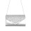 Women's Evening Clutch Bag Silver 1pc 1