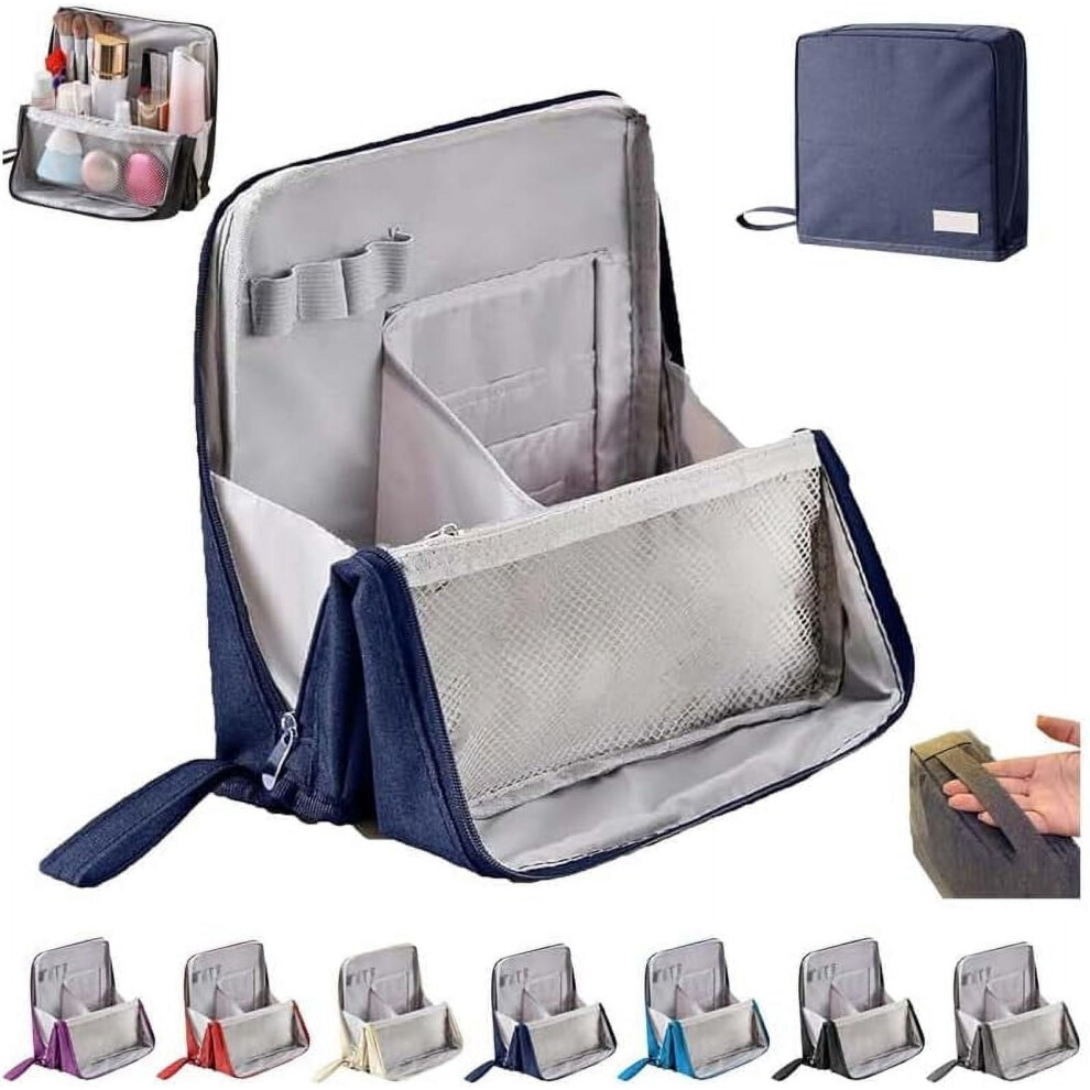 Doresty standing makeup bag waterproof Oxford cloth large
