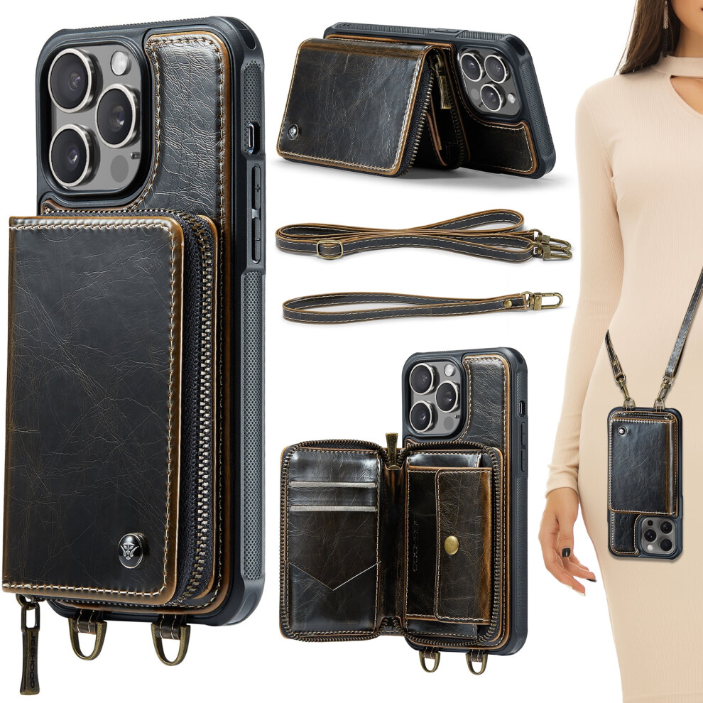 Iphone 14 Pro Max Wallet Case Coffee Pu Leather 9422877621149