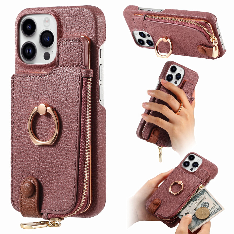 Iphone 14 Pro Max Case Slim Pu Leather Wallet Purple 9422877622306
