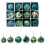 Christmas Glitter Balls Green Plastic 12PCS 1