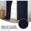 Cortinas transparentes azul-marinho, pacote com 2 unidades, 137 x 213 cm (54 x 84 polegadas) 2