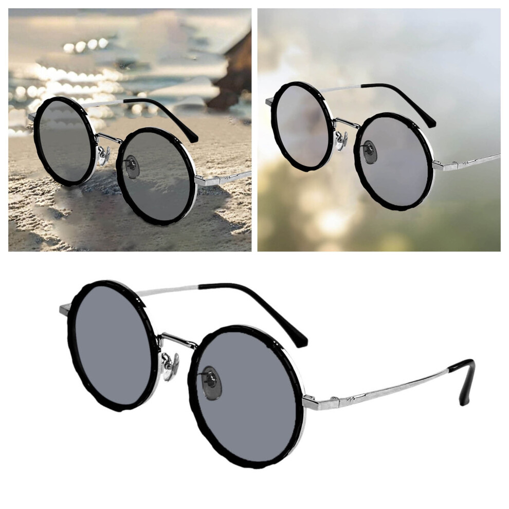 Adjustable Tint Polarized Sunglasses ND9 Lens 1-9 Gear Round