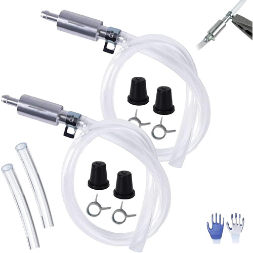 Brake Bleeder Hose with One-Way Valve 2 pcs