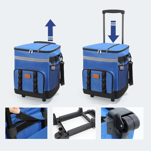 Insulated Cooler Bag 12L 3-Layer Dual-Zone Expandable 2
