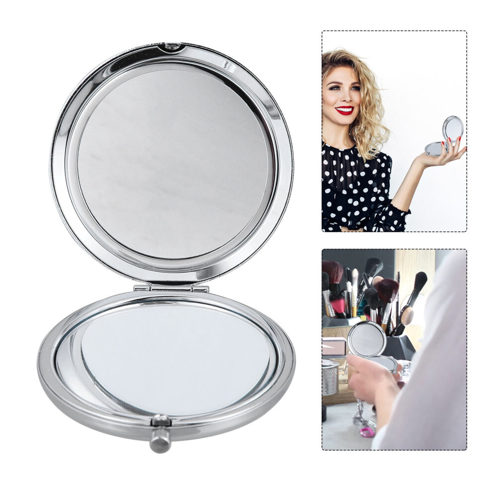 Compact folding makeup mirror for handbag