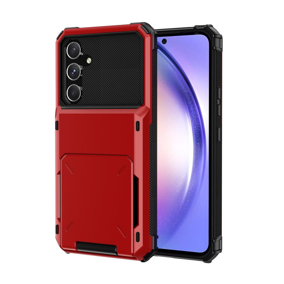 Wallet Case For Samsung Galaxy A54 5G With 5-Card Slots Red 9180333329922