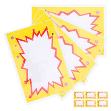 Bright Color Price Tags for Supermarket Use Plastic 10 Pcs