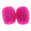 Sponge Lapel Clip Microphone Wind Muff Fuchsia 10 pcs 28 x 6
