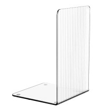 Acrylic Bookends with Non-Slip Mats Line Design 2 pcs